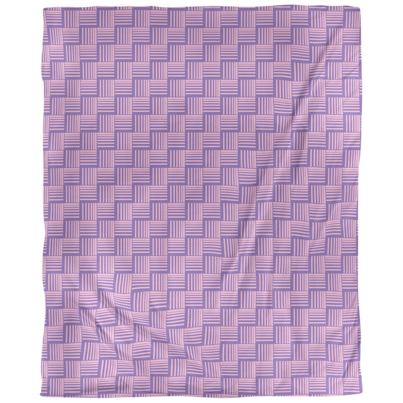 Tissu basketweave contrast, Mauve / rose, L 60 po x l 36 po, Polyester filé