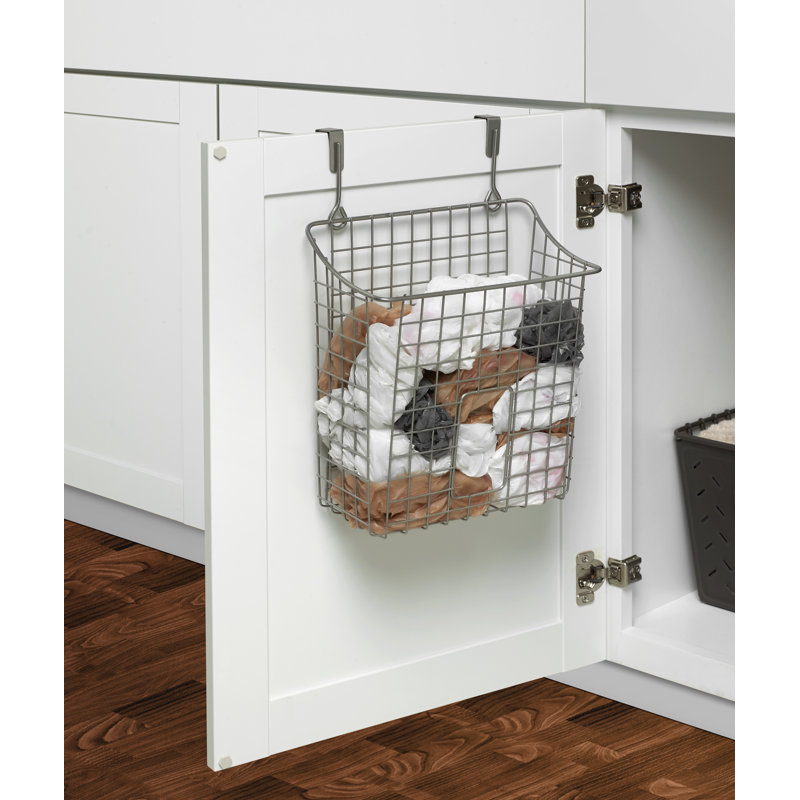 Albie Cabinet Door Organizer, Satin Nickel