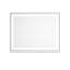 Miroir de salle de bain mural 91 x 71 cm avec éclairage DEL, effet brume, 3 couleurs, intensité variable, cadre en aluminium gris cendré, fonction mémoire, éclairage avant et arrière