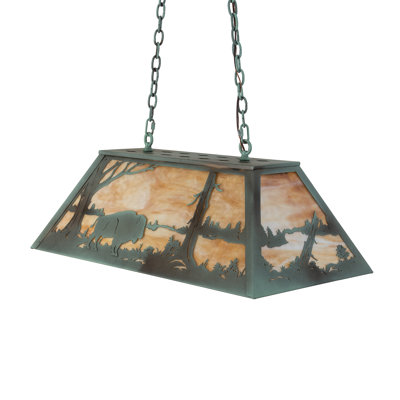 Luminaire suspendu géométrique pour table de billard 6 lumières Old Forge