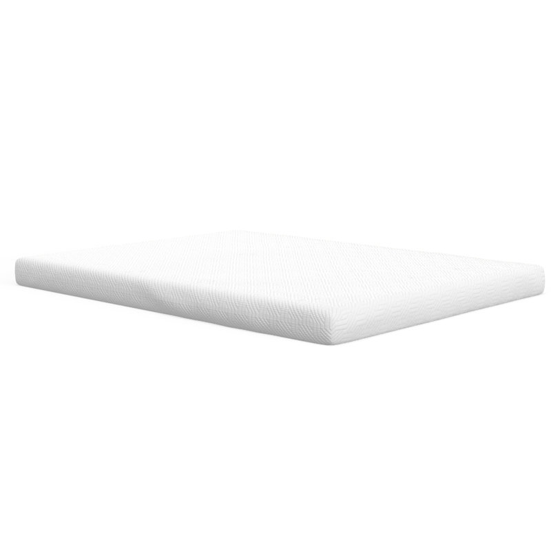 Matelas en mousse viscoélastique 6 po avec support en gel et housse ferme en tissu respirant et relaxant, Twin