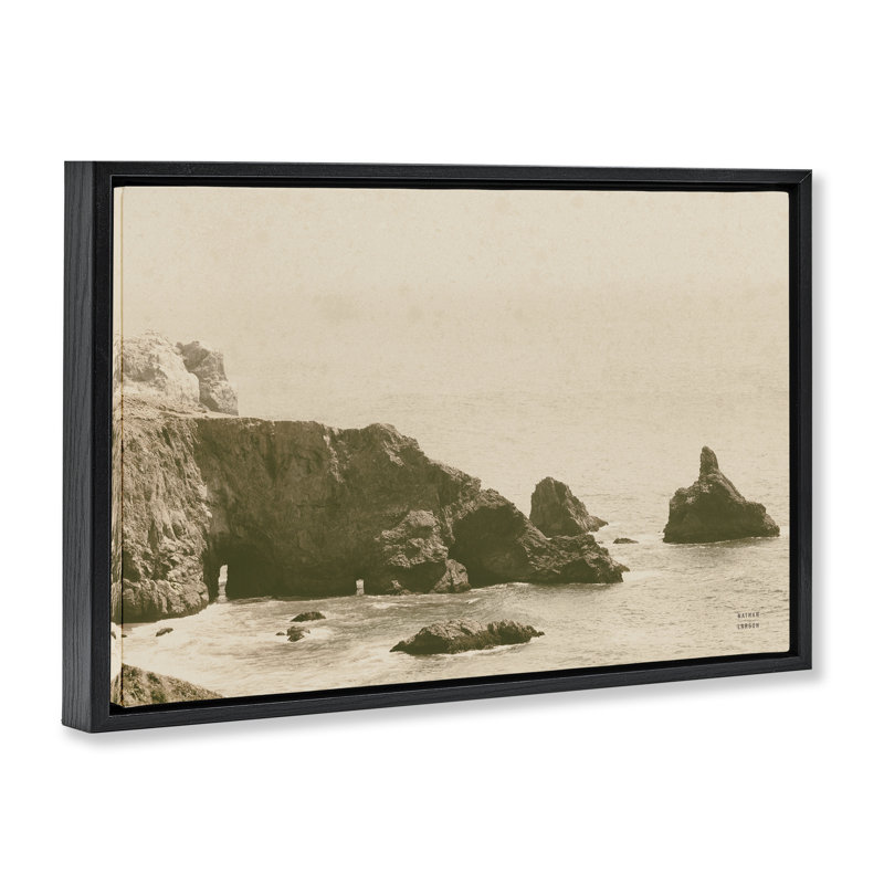 «Passing Through Cove», toile flottante encadrée par Nathan Larson, Cadre flottant noir de jais, H 21 po x l 31 po