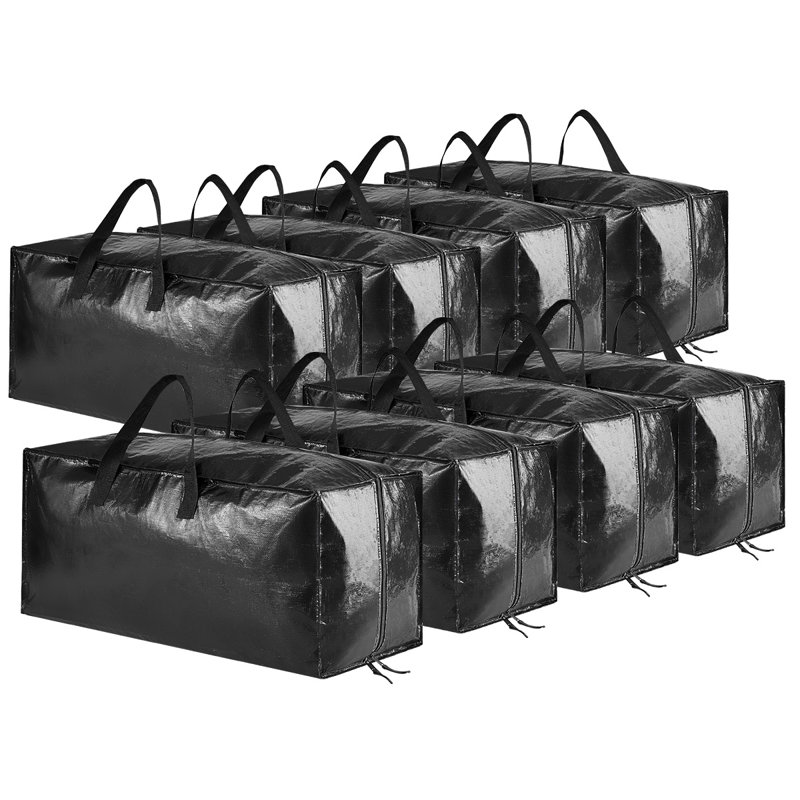 8-Pack Heavy Duty Moving Bags, Large Storage Totes with Backpack Straps, Reinforced Handles and Zippers, Ideal for Moving Supplies, Packing and College Dorm Essentials