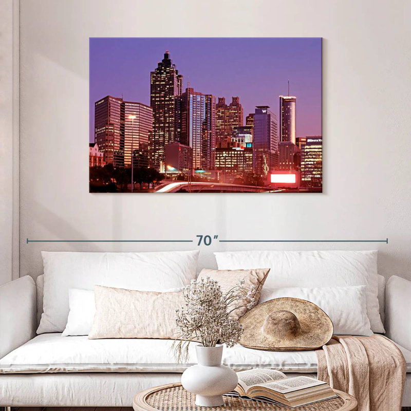 Crépuscule mauve Sireci d'Atlanta, H 30 po x l 45 po