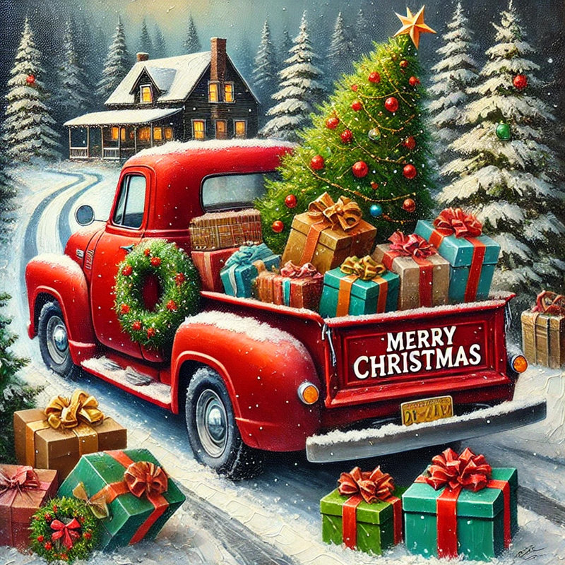 Art mural sur toile Winter Wonderland, H 20 po x l 20 po