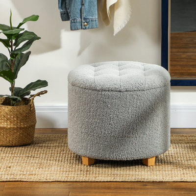 Wattsburg 45cm Wide Solid Colour Footstool Ottoman