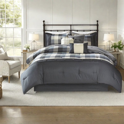 Cozy 7 Piece Bedding Sets, Polyester Cal King Farmhouse For Home