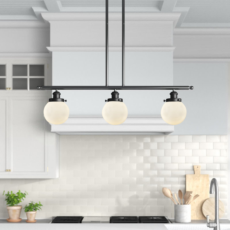 Chippewa 3 - Light Kitchen Island Pendant, Frosted, LED, Oil Rubbed Bronze
