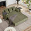 Canapé-lit convertible en velours côtelé 2 places L 66 po x P 33,5 po x H 32 po