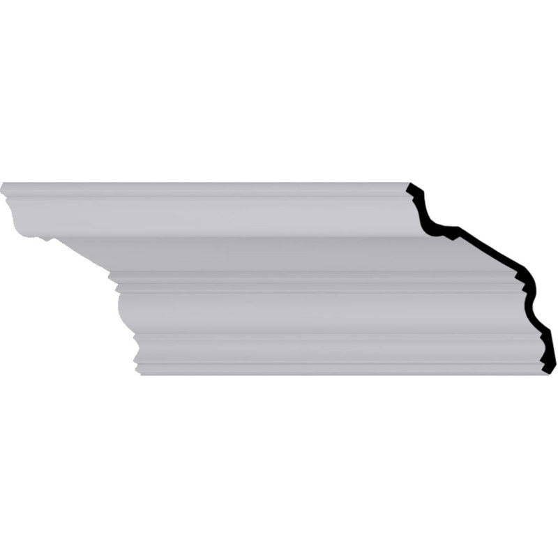 Primed White Polyurethane Traditional Crown Moulding 9" x 12"