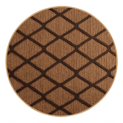 Machine Washable Trellis Brown Area Rug