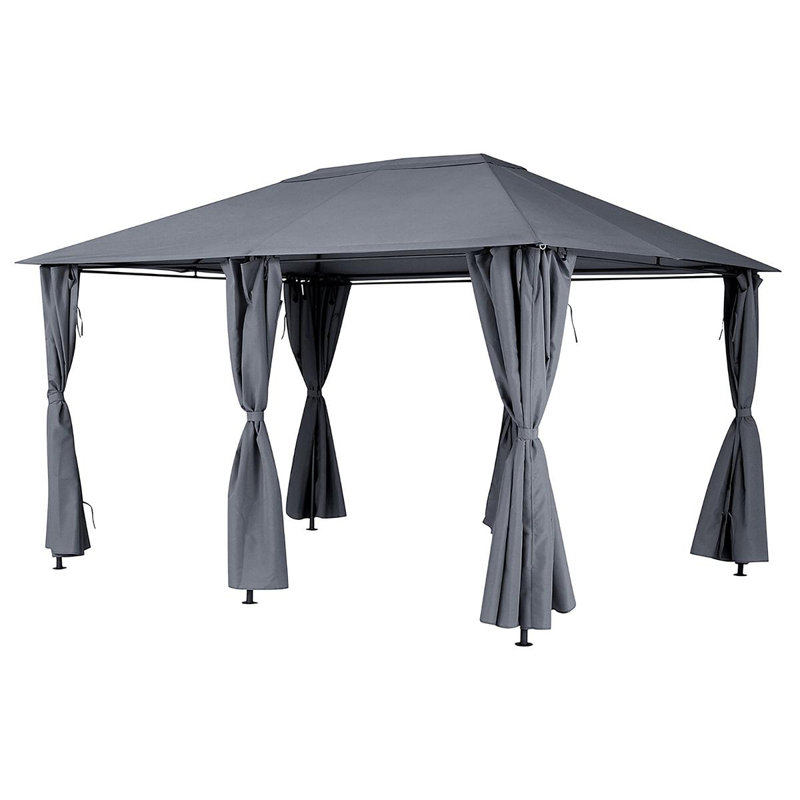 Padelsky 4m x 3m Steel Patio Gazebo, Slate