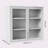 Wall Mounted Storage Cabinet with Hazy Glass Doors and 2 Adjustable Shelves-661325342