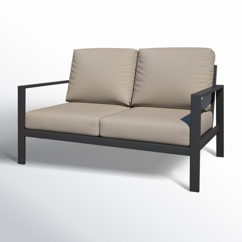 Townsend Sofa Seating Group with Sunbrella® Cushions, Cast Silver Sunbrella®, Mahogany