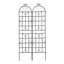 Ensemble de 4 treillis de jardin en métal 86,7 po x 19,7 po antirouille pour plantes grimpantes, support de fleurs extérieur noir-129386370-129386369