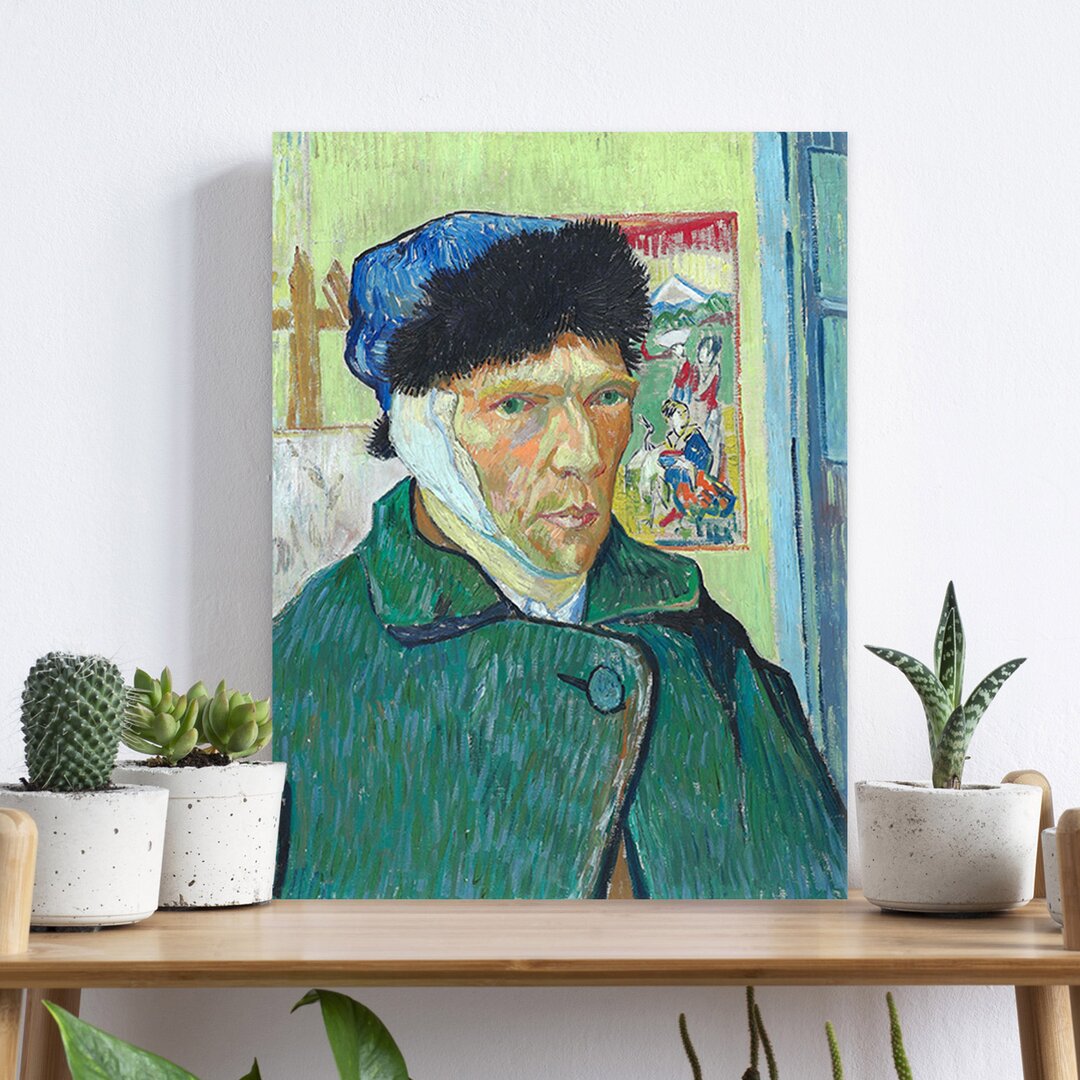 Leinwandbild Selbstporträt mit bandagiertem Ohr von Vincent Van Gogh