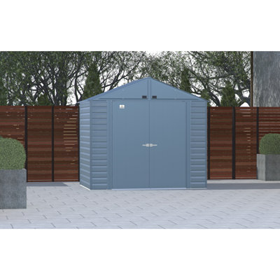 Remise de rangement en acier Select, 8 x 6, bleu gris