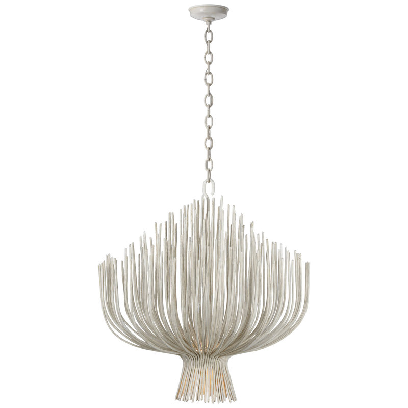 Chapman & Myers Astra 42" Sculpted Chandelier, 35.5" H x 31.75" W x 31.75" D, Waxed Plaster