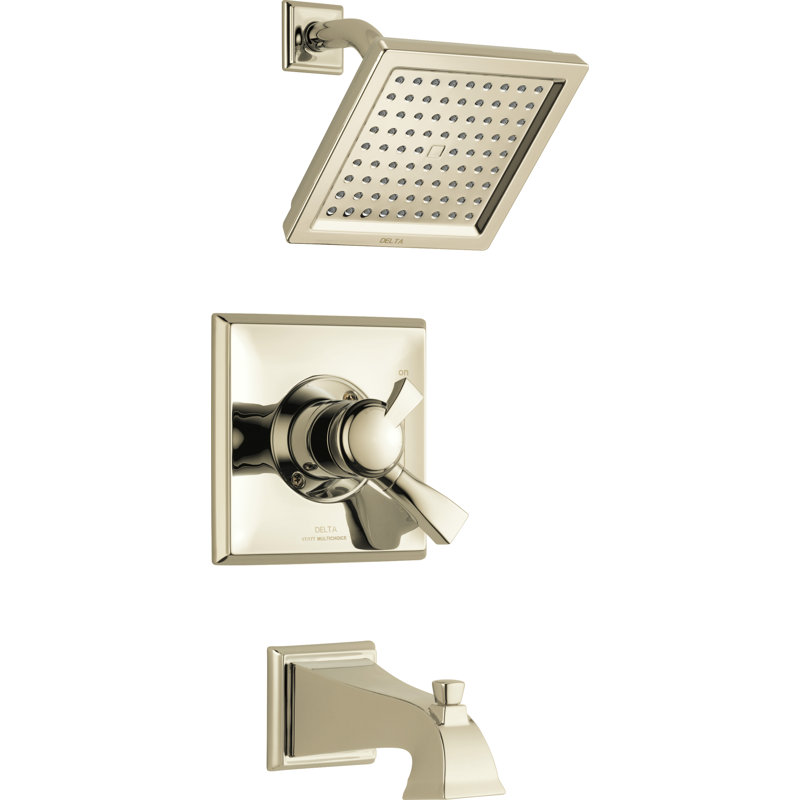 Dryden Tub and Shower Faucet with H2Okinetic Technology, Brilliance Polished Nickel