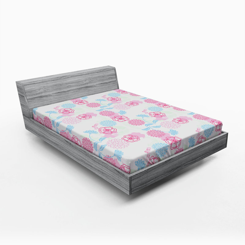Drap-housse floral floral/fleur, Drap-housse de taille double