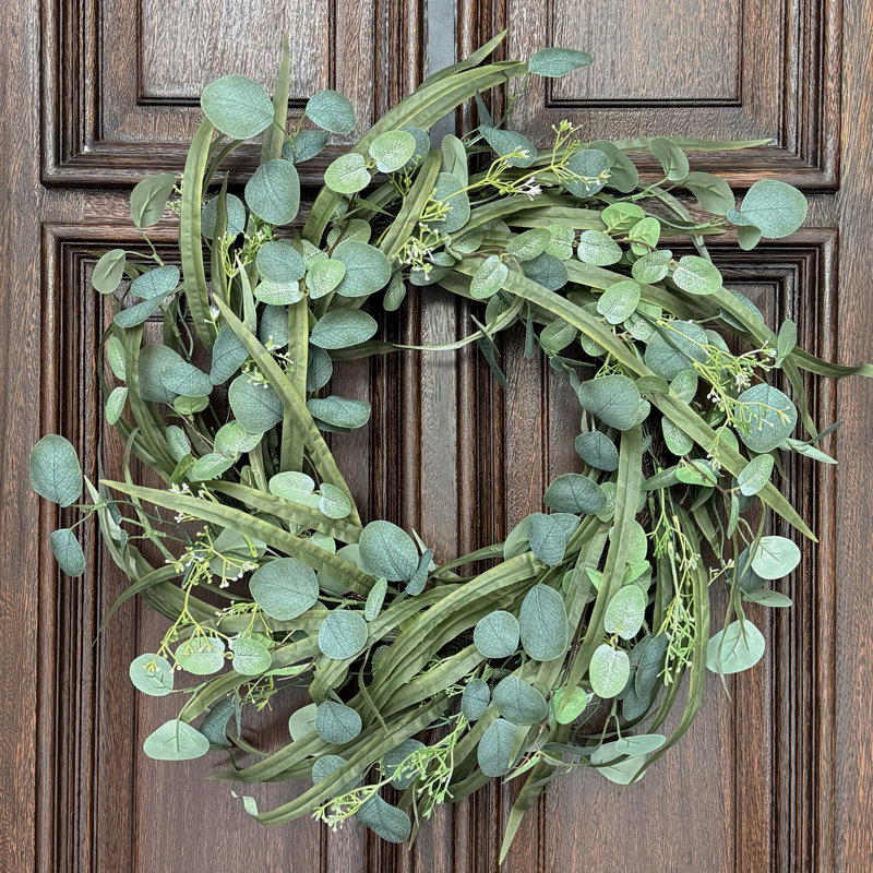 Couronne d'eucalyptus 24 po pour porte d'entrée