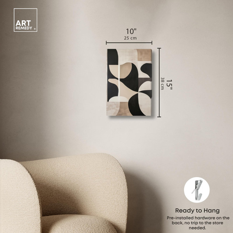 «Disc Dynamics Canvas Geometric Abstract» par , H 15 po x l 10 po, Toile tendue