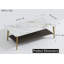 Table basse 47,2 "rectangulaire - structure en métal doré et design de rangement ouvert