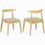 Ensemble de 2 chaises de salle à manger en bois d'hévéa, dossier ergonomique et revêtement en similicuir-908257166-908257162