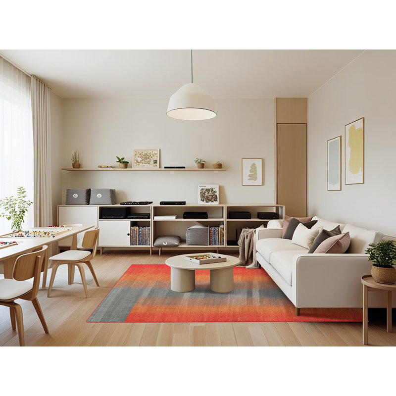 Abstract Indoor Rug, Rectangle 7' x 9'