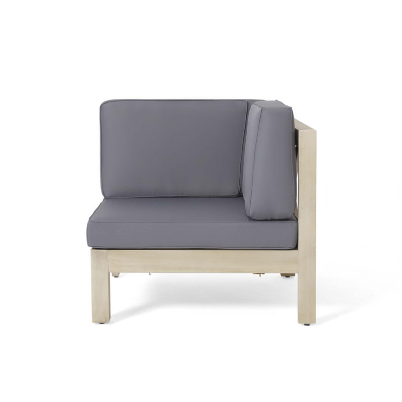 Fauteuil d'angle Brava, Gris, Gris foncé