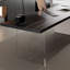 Black+Clear Rectangular Solid + Manufactured Wood+Acrylic with 2 drawers desk-364277570