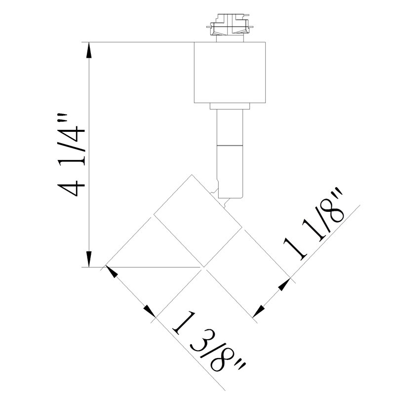Line Volt Slope Ceiling Adapter, Black