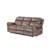 Zubaida Two Tone Chocolate Velvet Recliner Sofa W/Usb Port & Drop Down Table