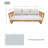 Helga Acacia Wood Patio Outdoor Three-seat Sofa With Cushions