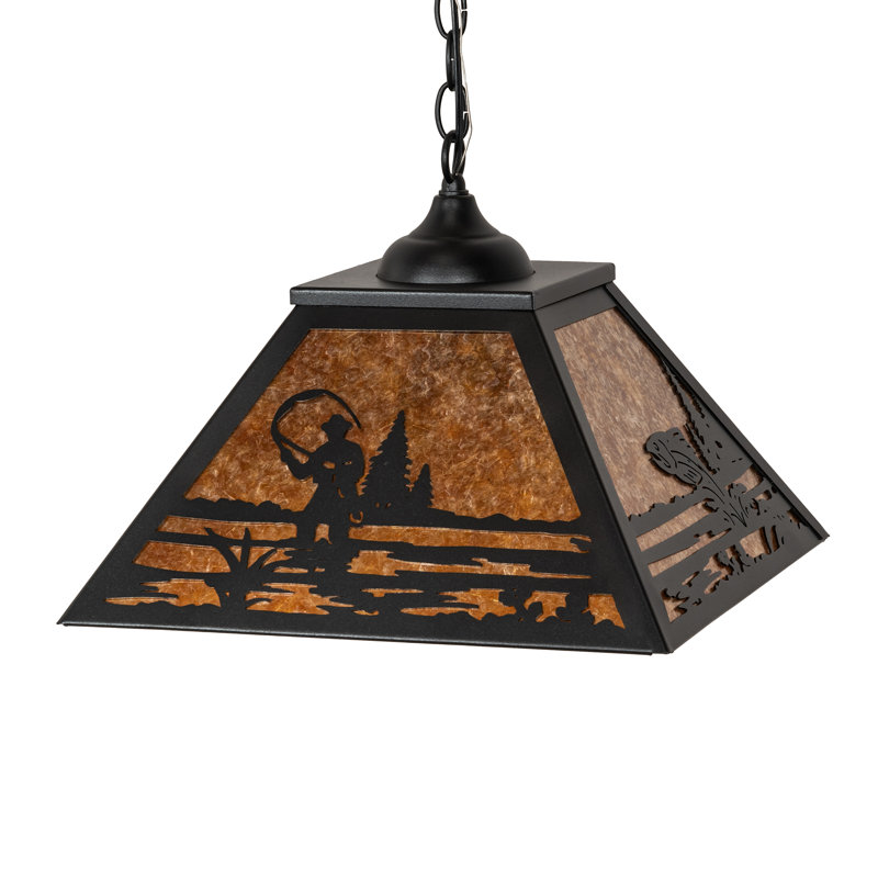 Luminaire suspendu conique unique à 2 lumières