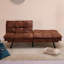 Futon simple en similicuir 71 po avec accoudoirs réglables 71 po-1877857977
