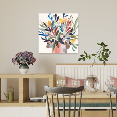 Floral Symphony In Watercolors by Hannah Dawson - Wrapped Canvas Print
