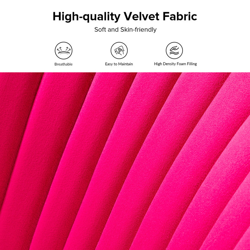 Fauteuil d'appoint Euclid, Velours fuchsia