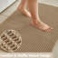 Tapis de bain gaufré, tapis de salle de bain Boho antidérapant lavable super absorbant à séchage rapide décor de salle de bain