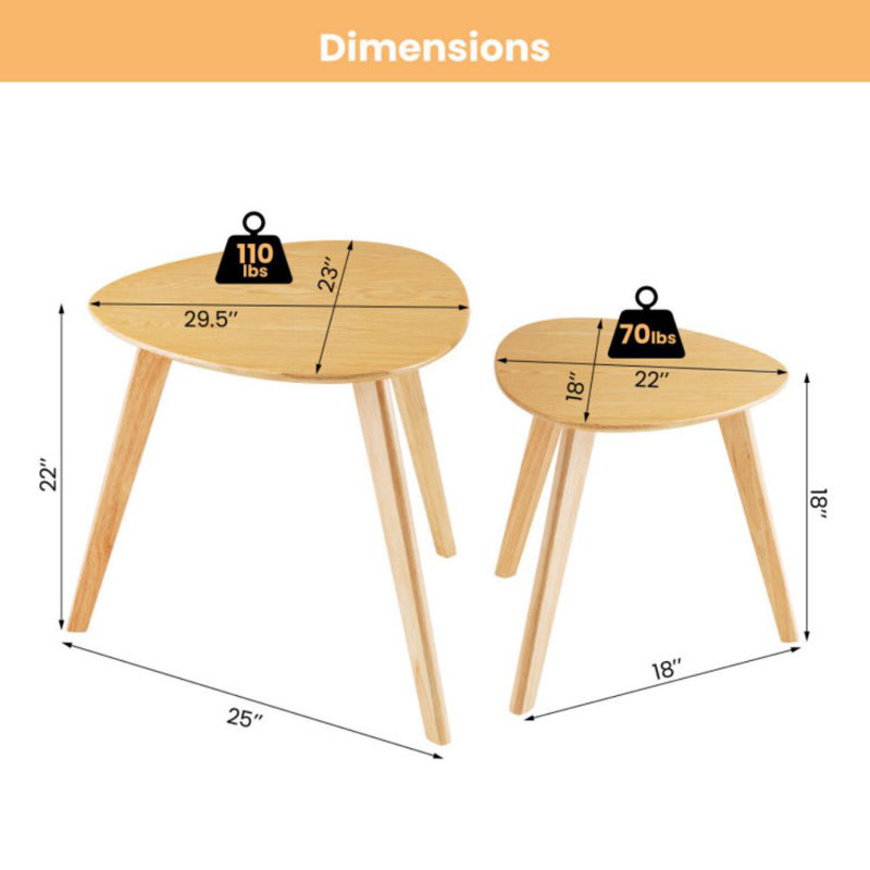 Jordaan Solid Wood Nesting Tables