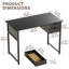 Petit bureau d'ordinateur avec bureau à tiroirs pour petits espaces, bureau d'écriture pour bureau de 39,4 pouces, bureau d'ordinateur de style moderne simple pour chambre à coucher-2057018418