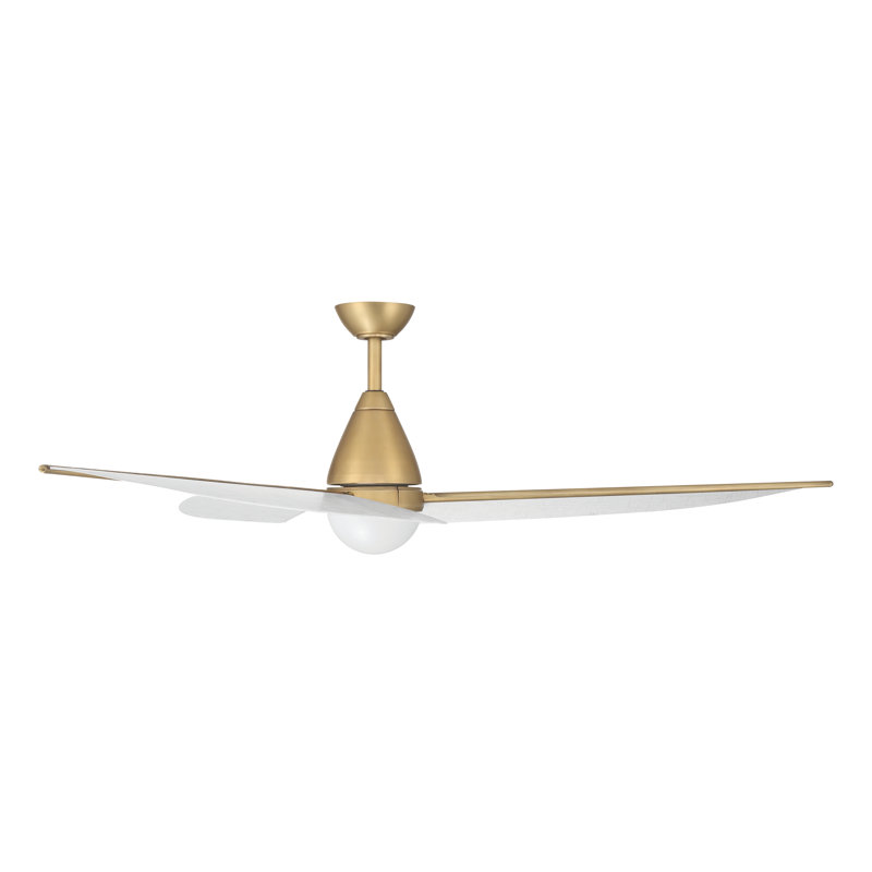 Lirden 65" 5CCT LED Ceiling Fan, Brass, White