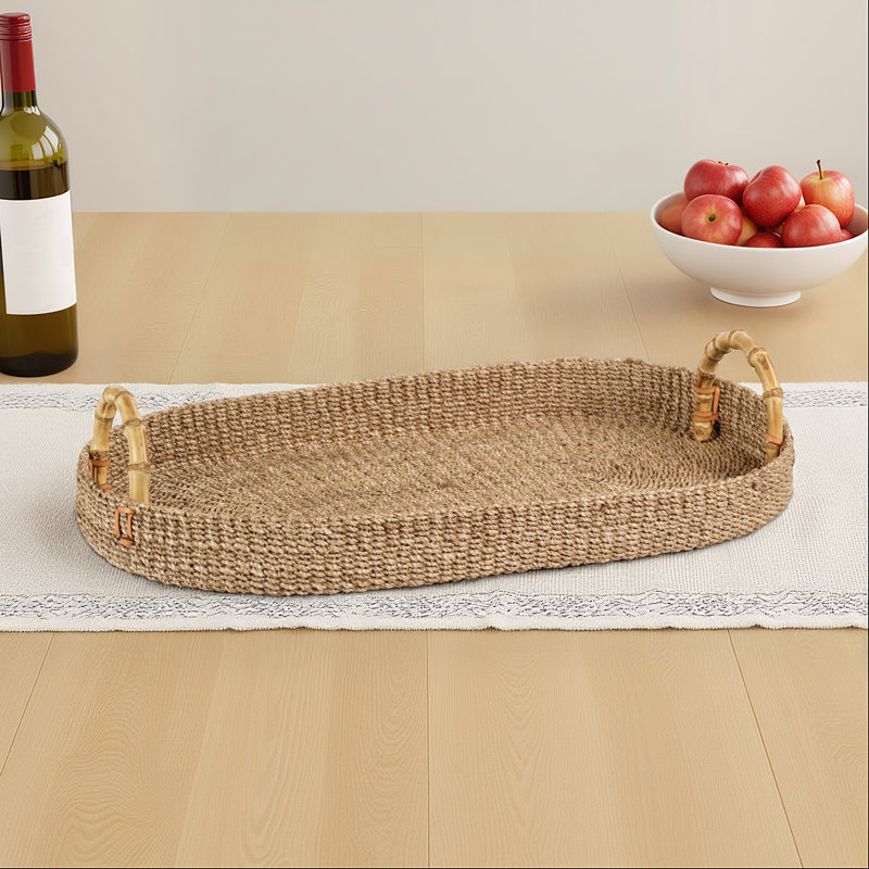 Birch Lane™ Abaca/ Bamboo Tray, 2.5" H x 13" W x 22" D