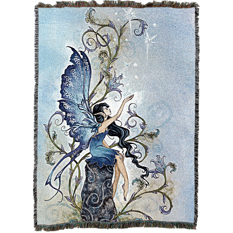 Pure Country Weavers Creation Fairy Blanket by Amy Brown - Gift Fantasy Tapestry Throw Woven from Cotton - Made in The USA (72x54)