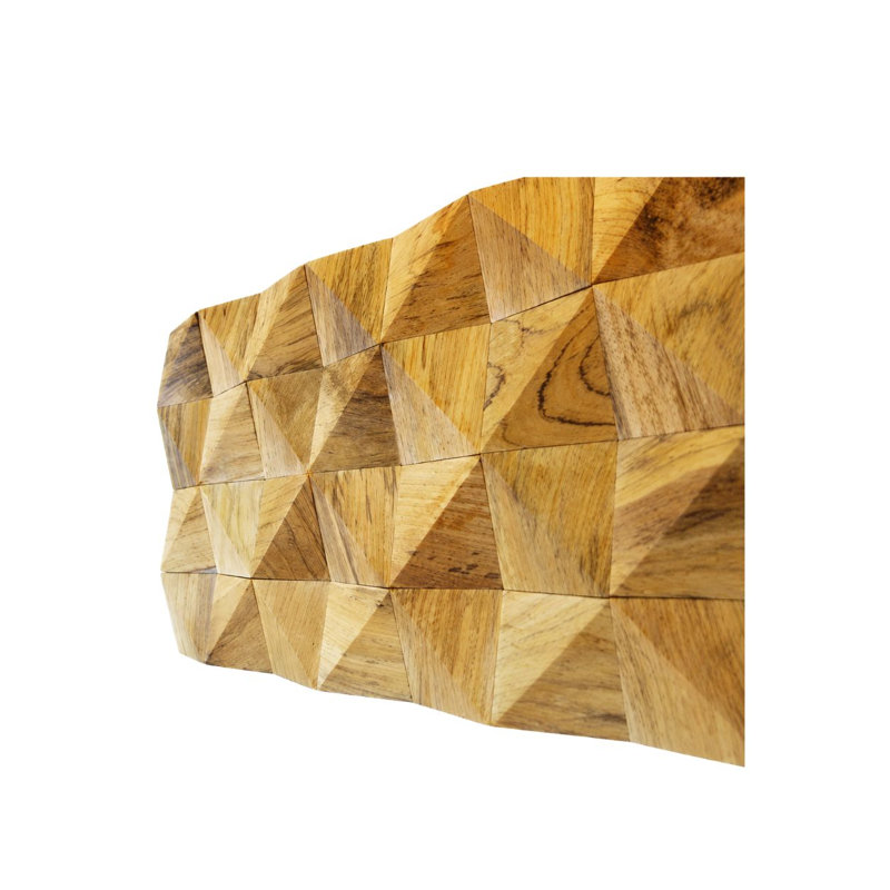 MB-008 – Teak Pyramid 3D Wall Panel