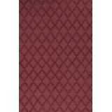 Wool Geometric Area Rug in Rust