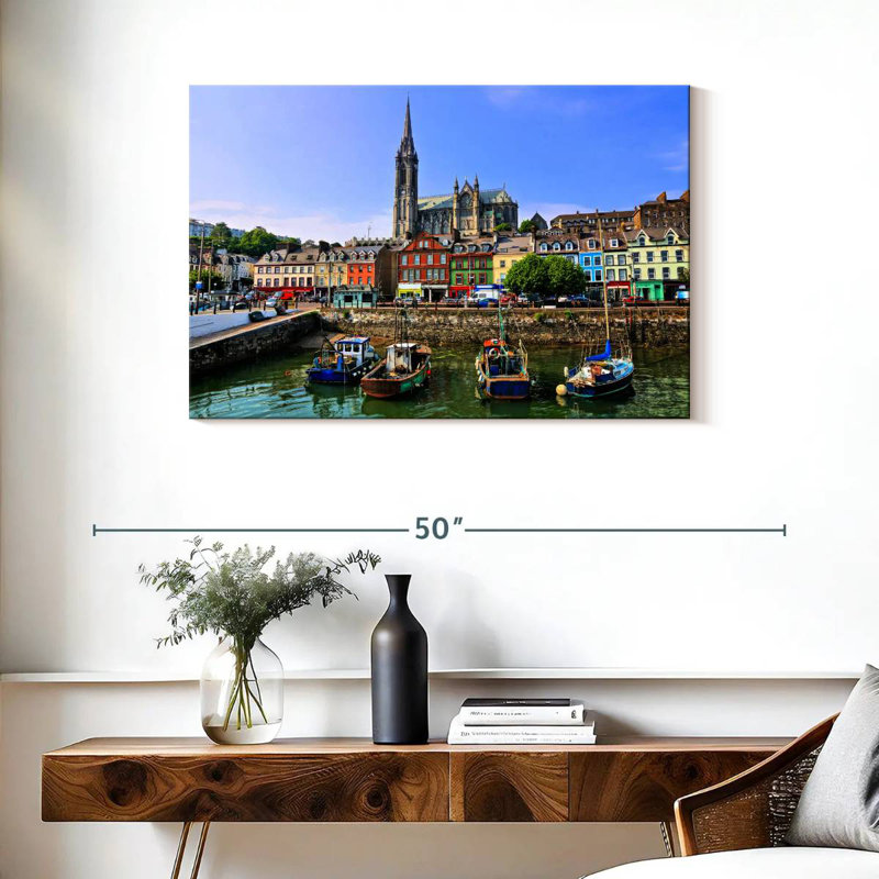 Ravi Cobh Harbor Boats, 24" H x 36" W