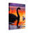 Animals Black Swan And Cygnet At Sunset-1489994444