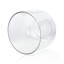 Abat-jour cylindrique en verre transparent H 7,5 po x l 8,75 po
