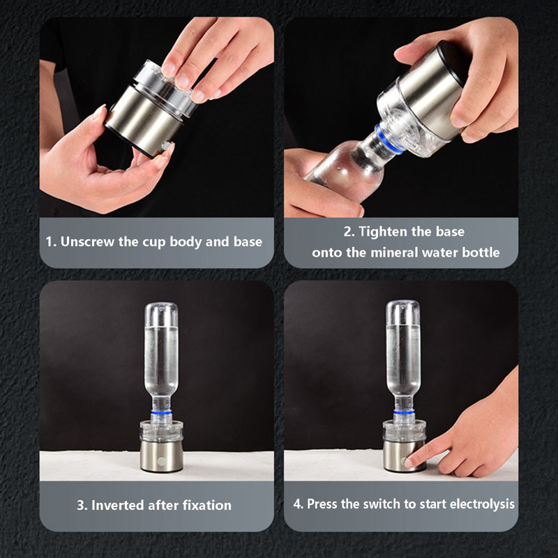 Générateur d'eau portative à eau avec bouteille à eau et technologie rechargeable PED et Pem, B